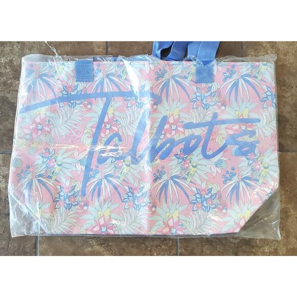 NWT Talbot's Large Summer Tote Bag, Beach Work Travel Tote in Floral Multicolor - Picture 1 of 2